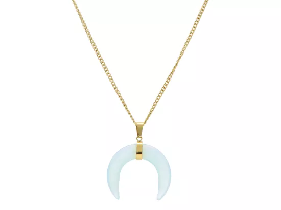 N3I16 NASZYJNIK RÓG OBFITOŚCI OPAL I STAL CHIRURGICZNA