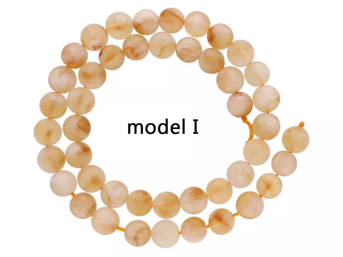 K7N08 CYTRYN MATOWY KULE 8,5 mm - 1 SZNUR