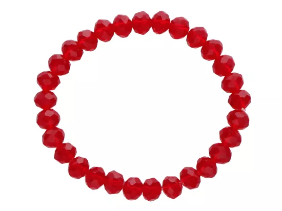 R4G37 BRANSOLETKA KRYSZTAŁKI 8 mm NA GUMCE