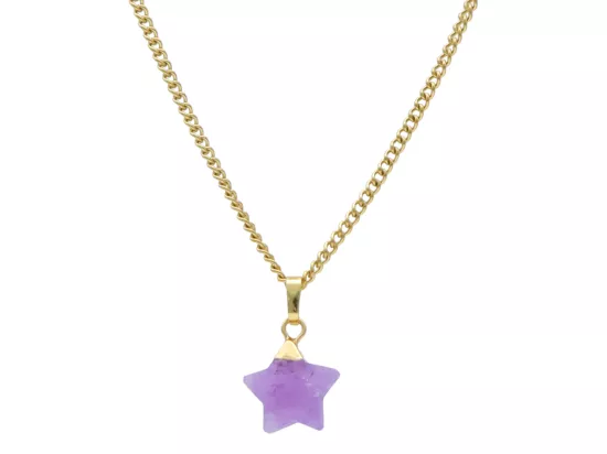 N3I54 NASZYJNIK AMETYST I STAL CHIRURGICZNA