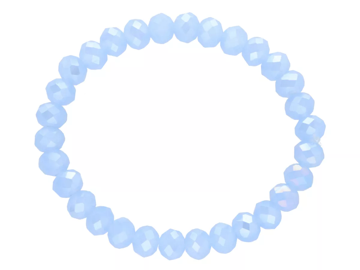 R2D78 BRANSOLETKA KRYSZTAŁKI 8 mm NA GUMCE