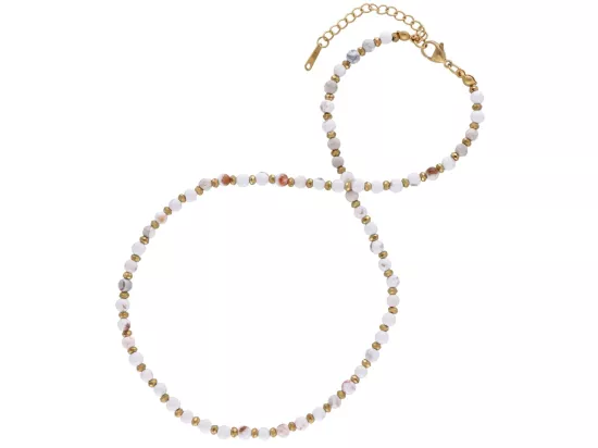 N3P14 NASZYJNIK AGAT I HEMATYT