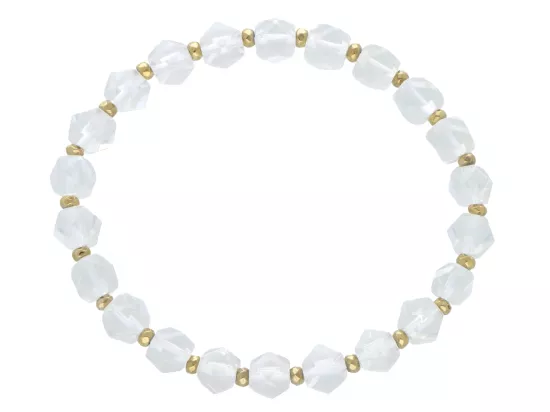 R5E45 BRANSOLETKA KRYSZTAŁ GÓRSKI I HEMATYT