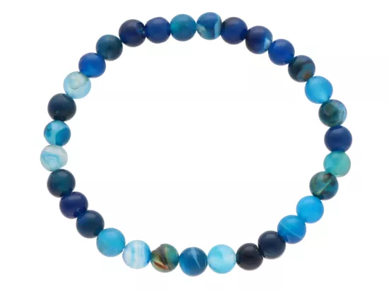 R4H72 BRANSOLETKA AGAT MATOWY KULE 6,5 mm