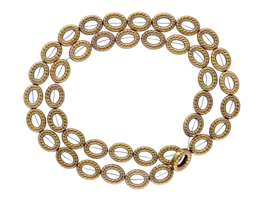 K7J54 HEMATYT OWALE 8/10 mm - 1 SZNUR