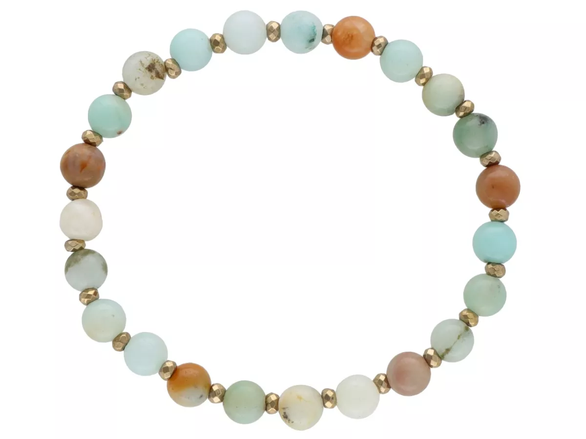 R4M66 BRANSOLETKA AMAZONIT KULE 6,5 mm