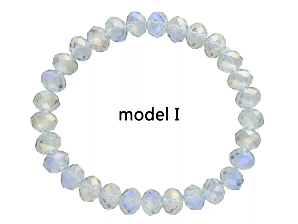 R2T47 BRANSOLETKA KRYSZTAŁKI 8 mm NA GUMCE