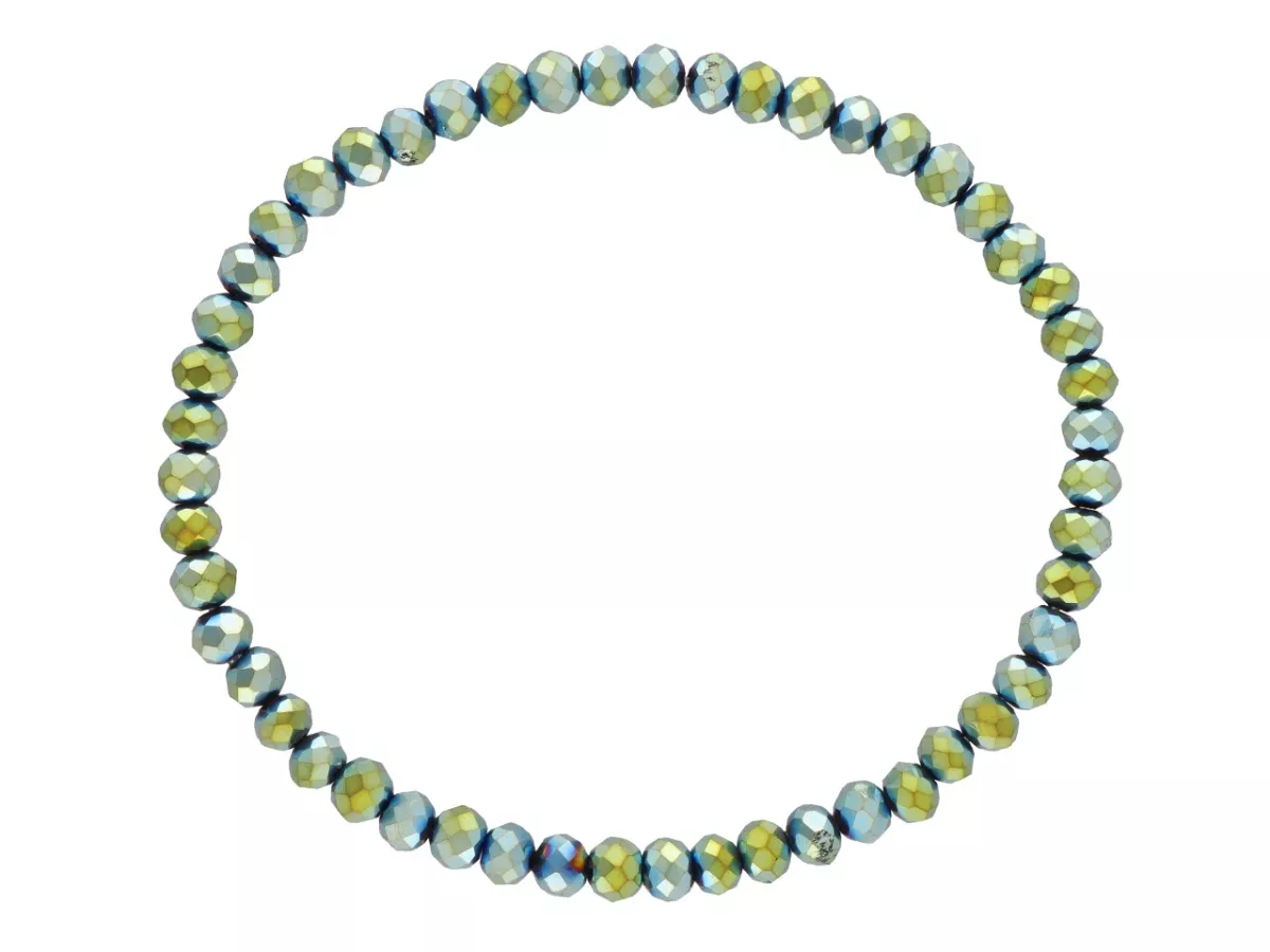 R4C69 BRANSOLETKA KRYSZTAŁKI 4,5 mm NA GUMCE