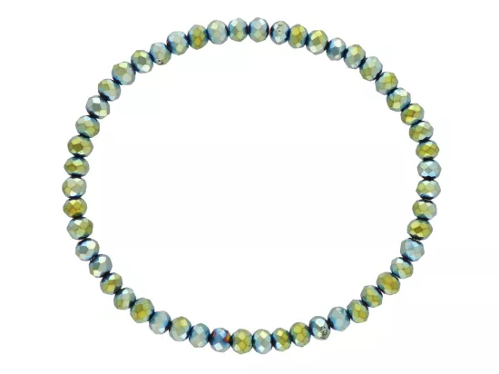 R4C69 BRANSOLETKA KRYSZTAŁKI 4,5 mm NA GUMCE