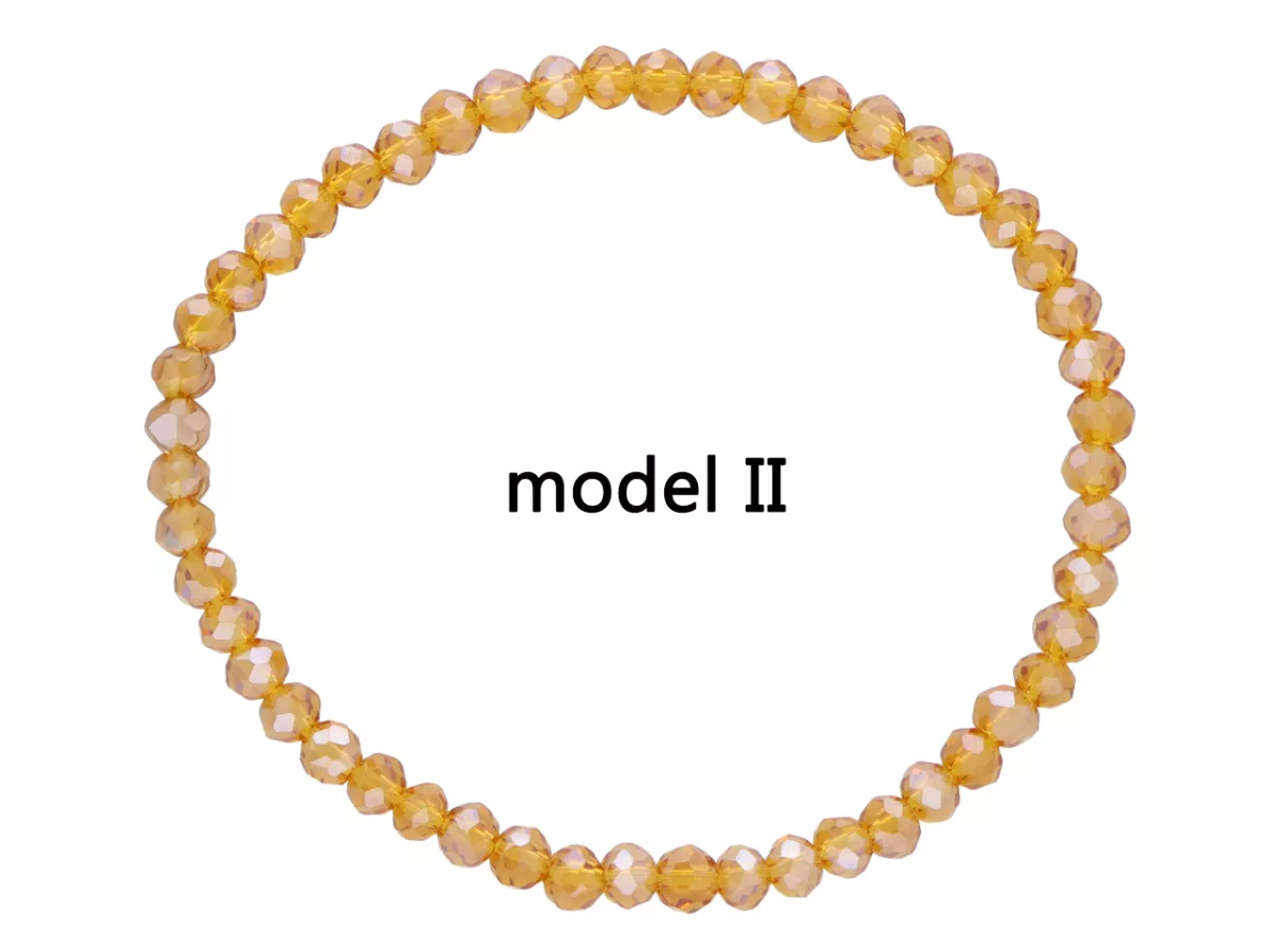 R1S68 BRANSOLETKA KRYSZTAŁKI NA GUMCE 4 mm