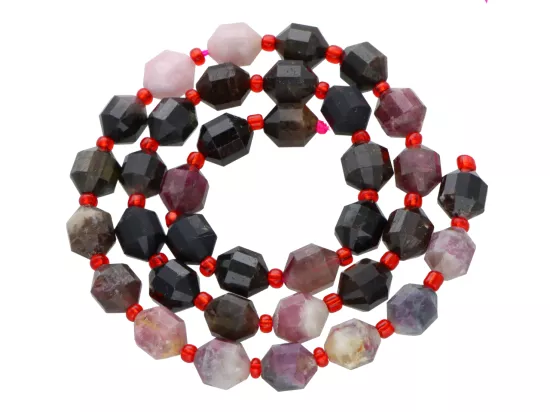 K7E42 TURMALIN WAŁKI FASETOWANE 8,5/10 mm - 1 SZNUR