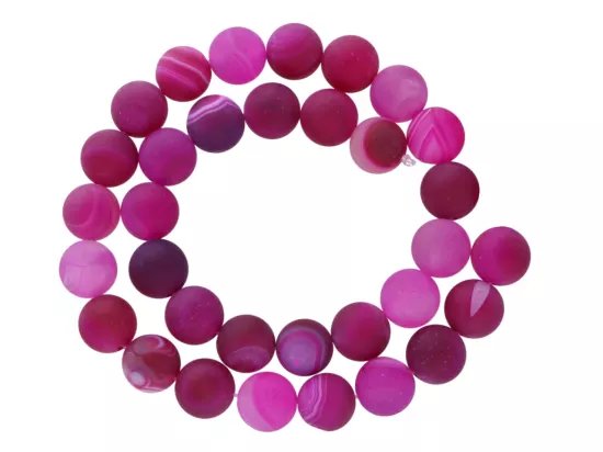 K6J84 AGAT MATOWY KULE 10 mm - 1 SZNUR