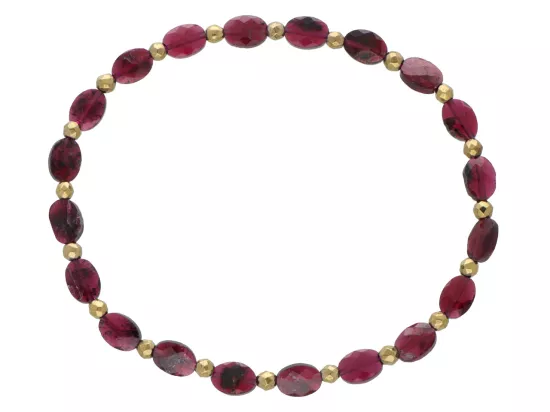 R5C74 BRANSOLETKA GRANAT I HEMATYT