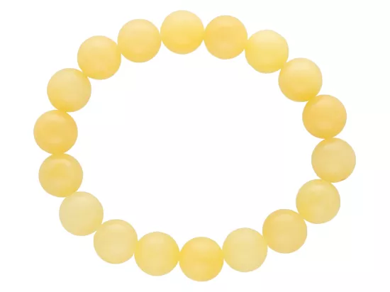 B1W16 BRANSOLETKA NEFRYT BURSZTYNOWY KULE 10,5 mm