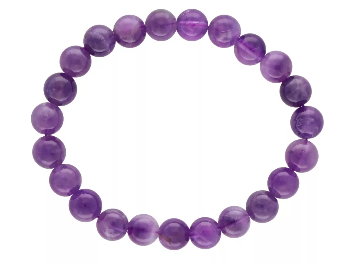 R4B15 BRANSOLETKA AMETYST KULE 8,5 mm