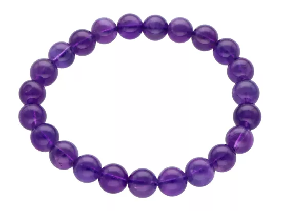 R4B15 BRANSOLETKA AMETYST KULE 8,5 mm