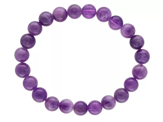 R4B15 BRANSOLETKA AMETYST KULE 8,5 mm
