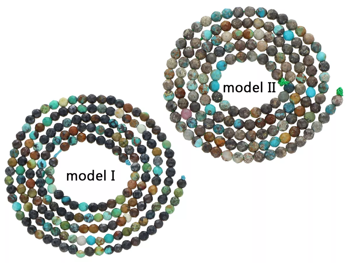 K7C56 TURKUS AFRYKAŃSKI KULE FASETOWANE 2 mm - 1 SZNUR