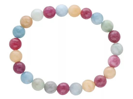 R5H24 BRANSOLETKA JADEIT TURMALINOWY KULE 8,5 mm
