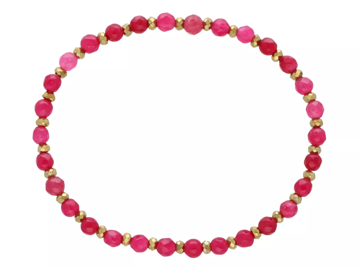 R5D04 BRANSOLETKA AGAT I HEMATYT