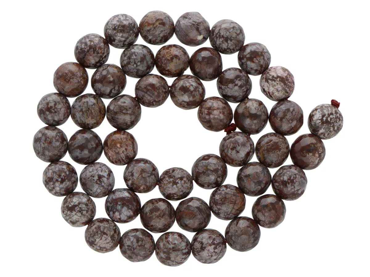 K6W21 OBSYDIAN BRĄZOWY KULE FASETOWANE 8,5 mm - 1 SZNUR