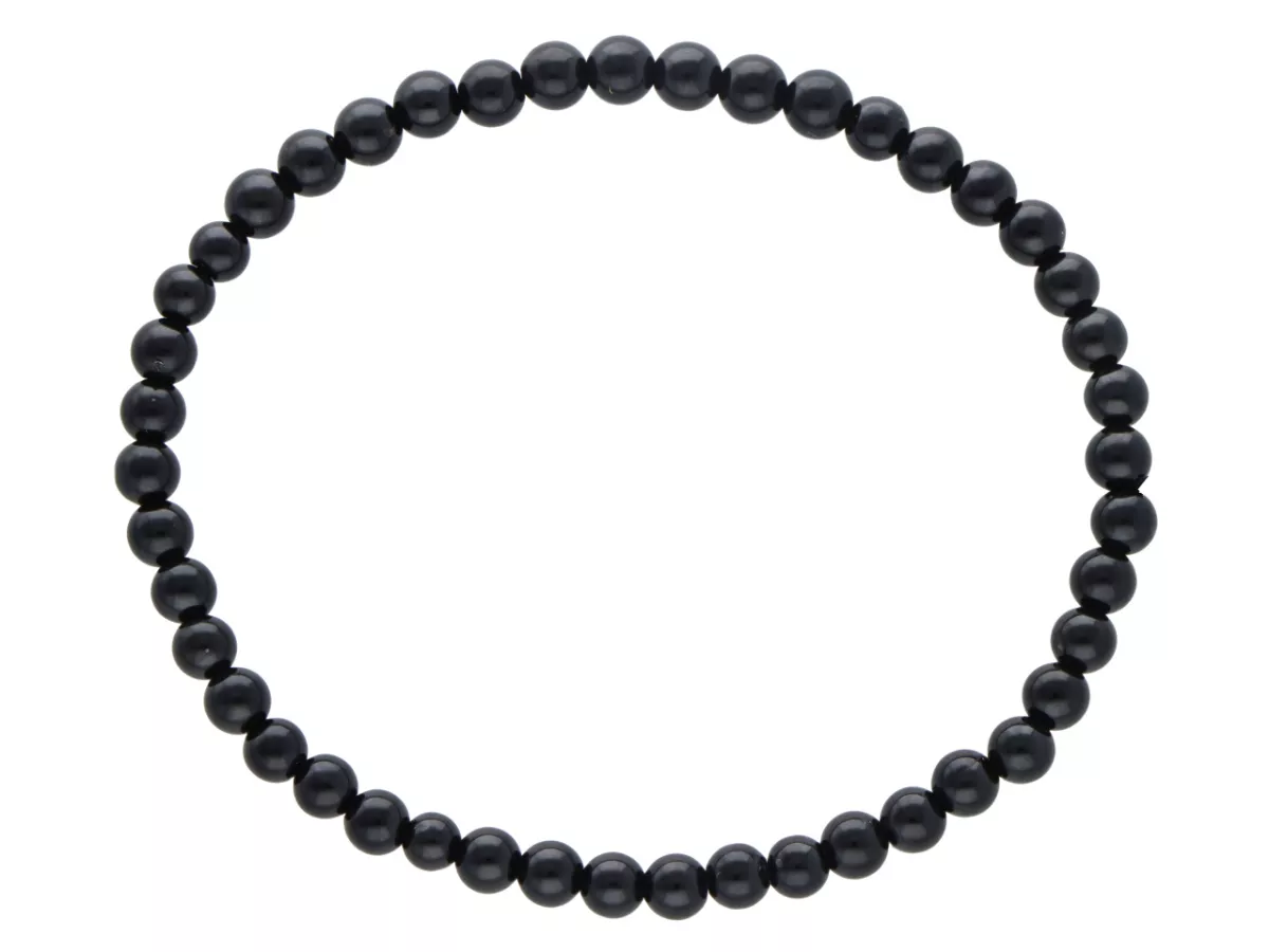 R5A75 BRANSOLETKA TURMALIN CZARNY KULE 4,5 mm