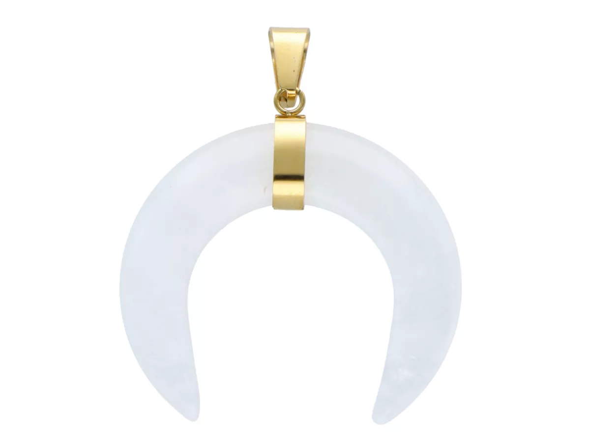 W2E38 WISIOR ZAWIESZKA RÓG OBFITOŚCI KRYSZTAŁ GÓRSKI STAL CHIRUR.