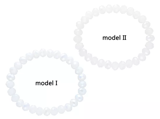 R2P97 BRANSOLETKA KRYSZTAŁKI 8 mm NA GUMCE