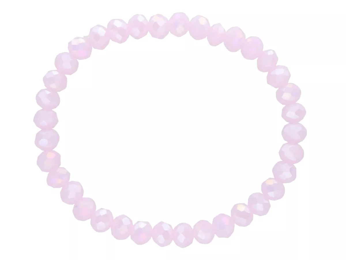 R3S54 BRANSOLETKA KRYSZTAŁKI 6 mm NA GUMCE