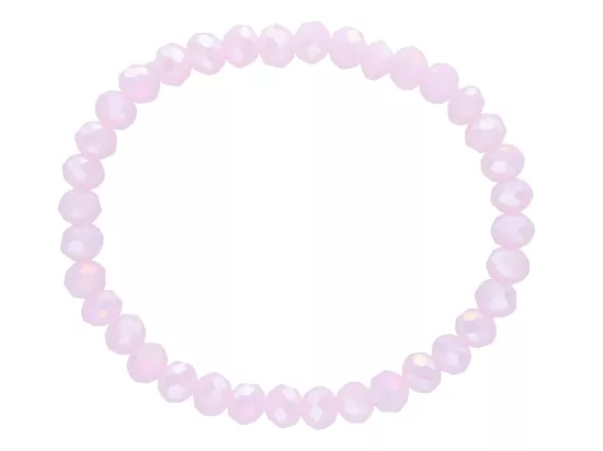 R3S54 BRANSOLETKA KRYSZTAŁKI 6 mm NA GUMCE