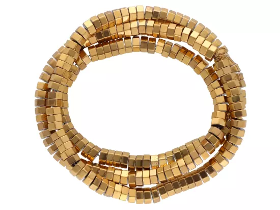 K7O75 HEMATYT MIODOWY SZEŚCIOKĄTY 4,5/2 mm - 1 SZNUR