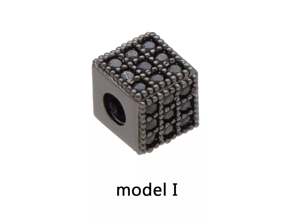 P5L57 PRZEKŁADKA OZDOBNA Z MIEDZI Z CYRKONIAMI - 1 SZTUKA