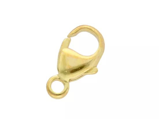 P3K50 ZAPIĘCIE KARABIŃCZYK 13 mm SREBRO 925 POZŁACANE - 1 SZTUKA