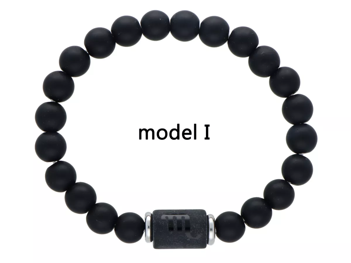 R4E86 BRANSOLETKA LAWA PRASOWANA KULE 8 mm - SKORPION