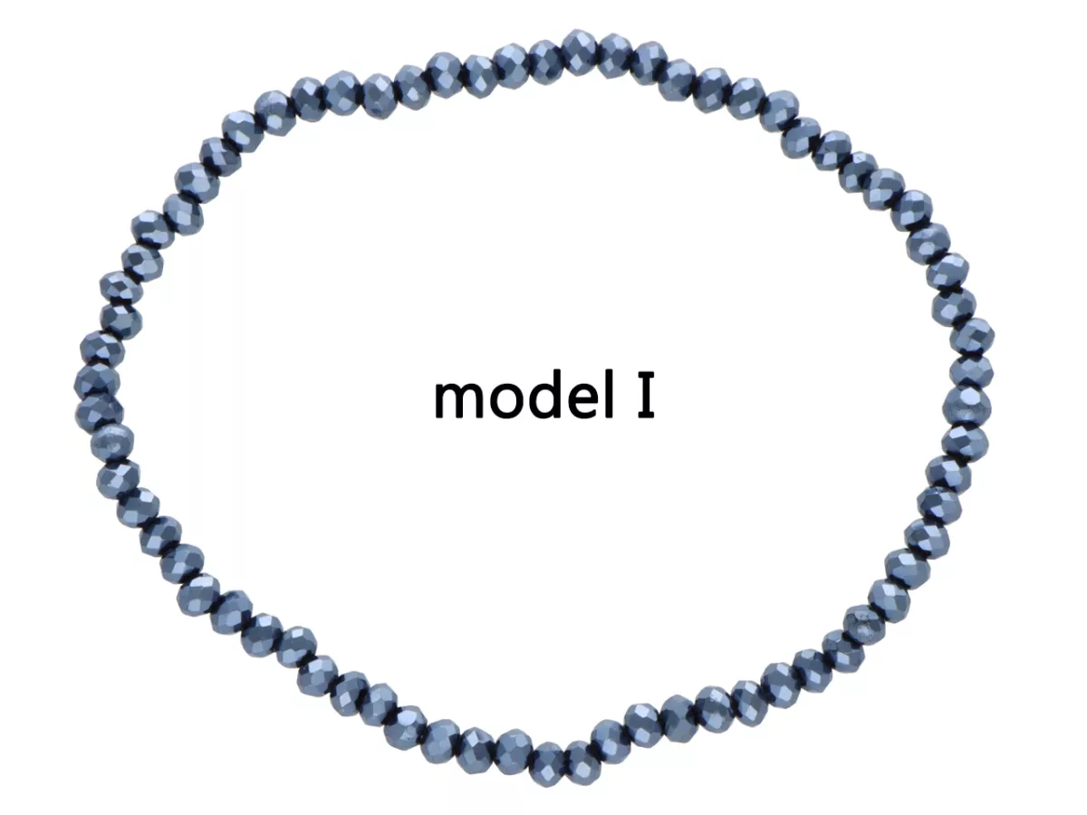 R4C16 BRANSOLETKA KRYSZTAŁKI 3 mm NA GUMCE