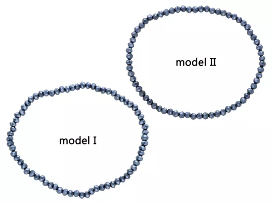 R4C16 BRANSOLETKA KRYSZTAŁKI 3 mm NA GUMCE