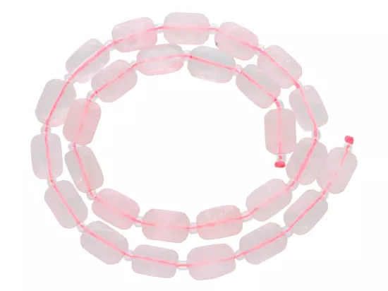 K7T76 KWARC RÓŻOWY ELEMENTY FASETOWANE 8,5/12 mm 1 SZNUR