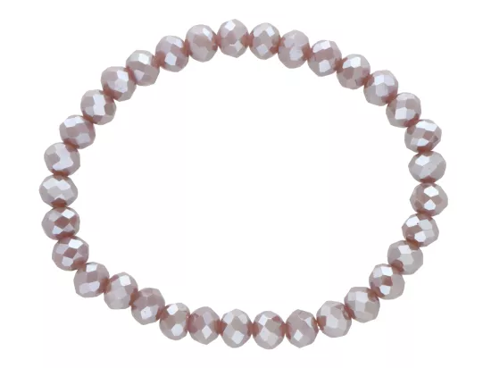 R4D06 BRANSOLETKA KRYSZTAŁKI 6 mm NA GUMCE