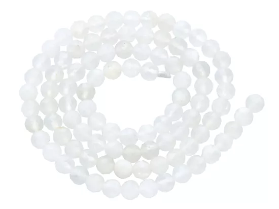 K7E26 KAMIEŃ KSIĘŻYCOWY NIEBIESKI KULE FASETOWANE 4,5 mm - 1 SZNUR