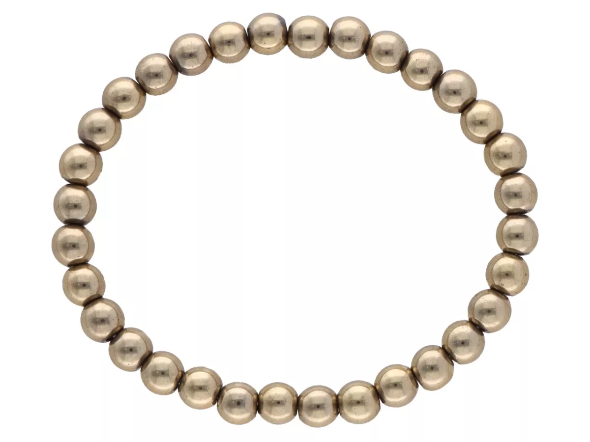 R2N37 BRANSOLETKA HEMATYT KULE 6 mm