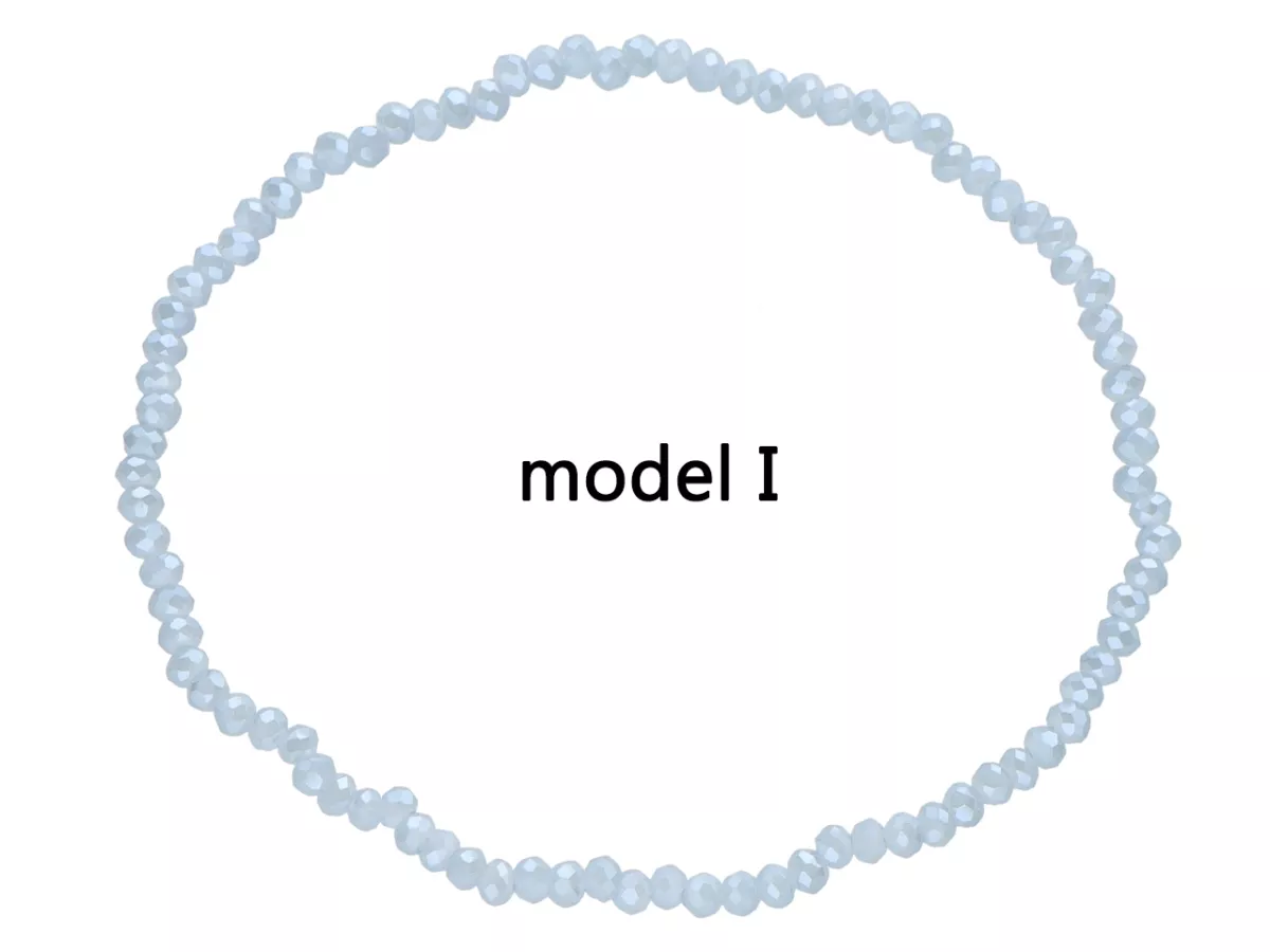 R3U43 BRANSOLETKA KRYSZTAŁKI 2,5 mm NA GUMCE