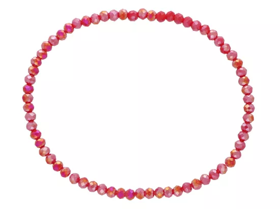 R4C07 BRANSOLETKA KRYSZTAŁKI 3 mm NA GUMCE