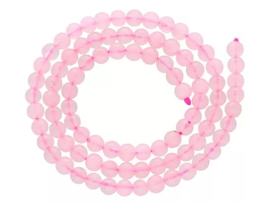 K6N48 KWARC RÓŻOWY KULE 4,5 mm - 1 SZNUR