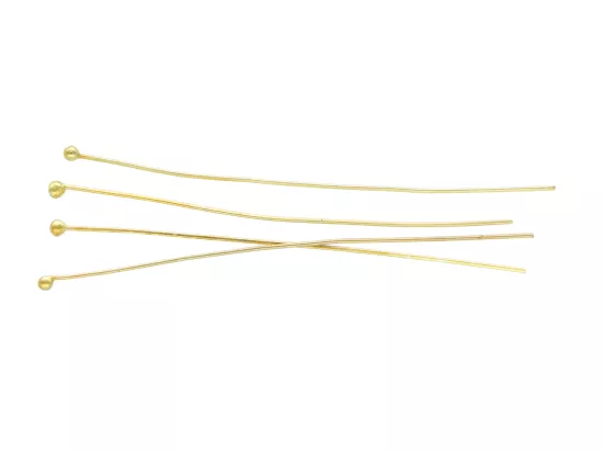 P3I76 SZPILKI LUTOWANE 40 mm SREBRO 925 POZŁACANE - 4 SZTUKI