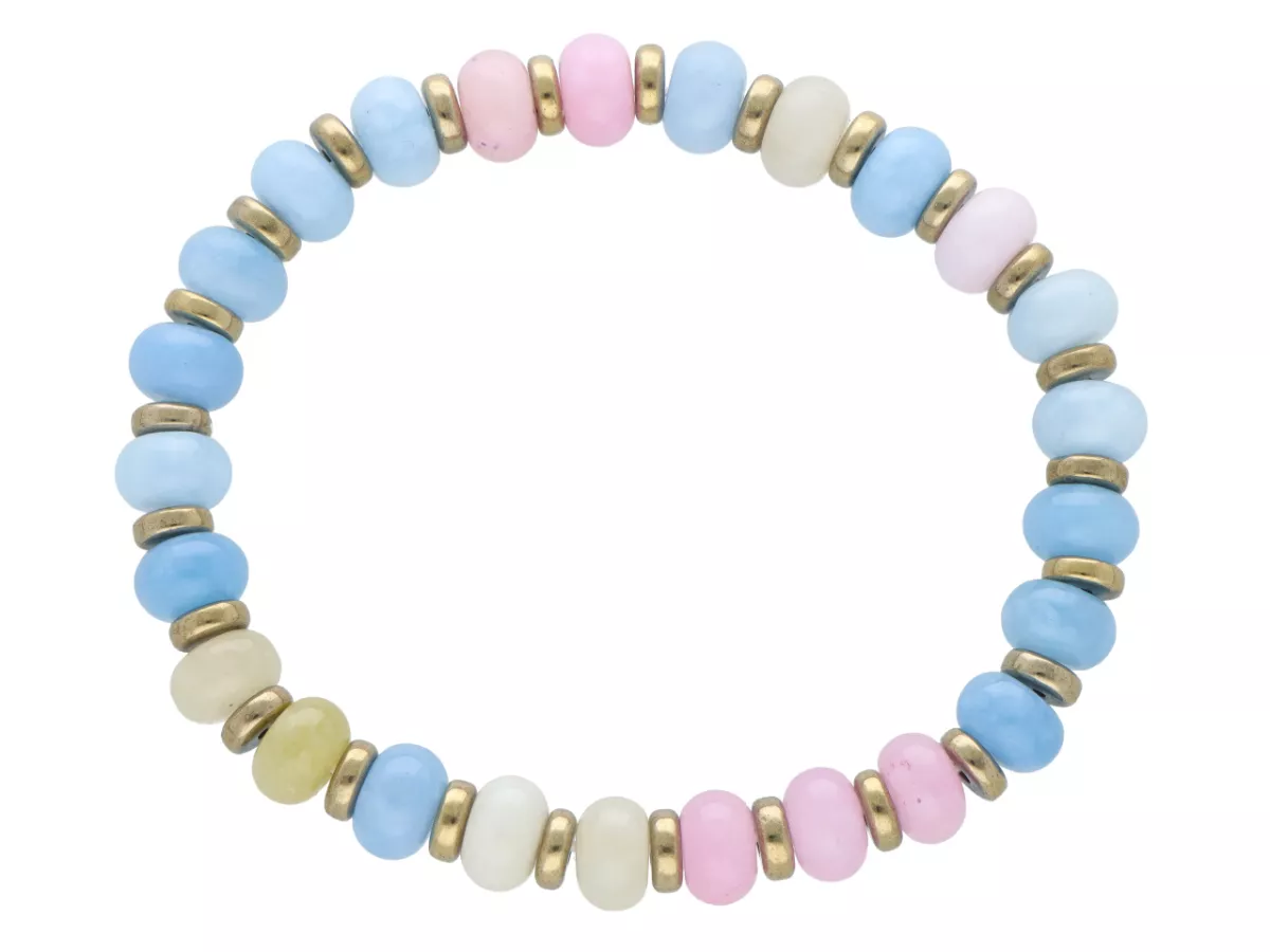 R5C55 BRANSOLETKA JADEIT I HEMATYT