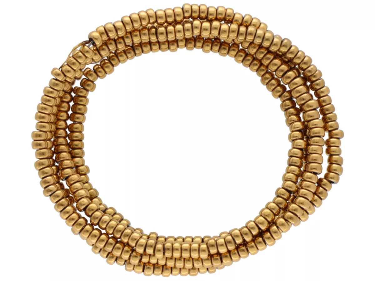 K7P27 HEMATYT MIODOWY OPONKI 2/1 mm - 1 SZNUR