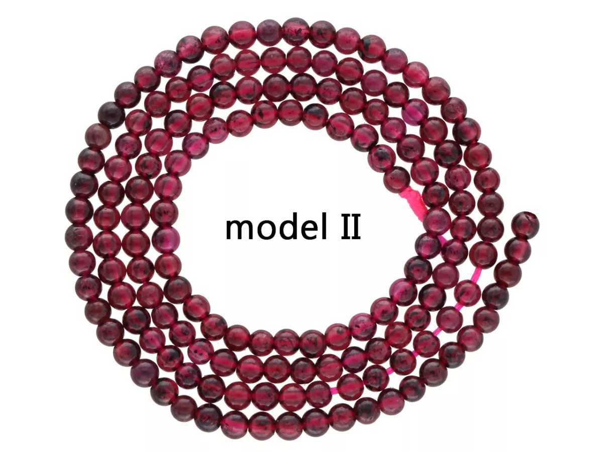 K6R05 GRANAT KULE 2 mm - 1 SZNUR