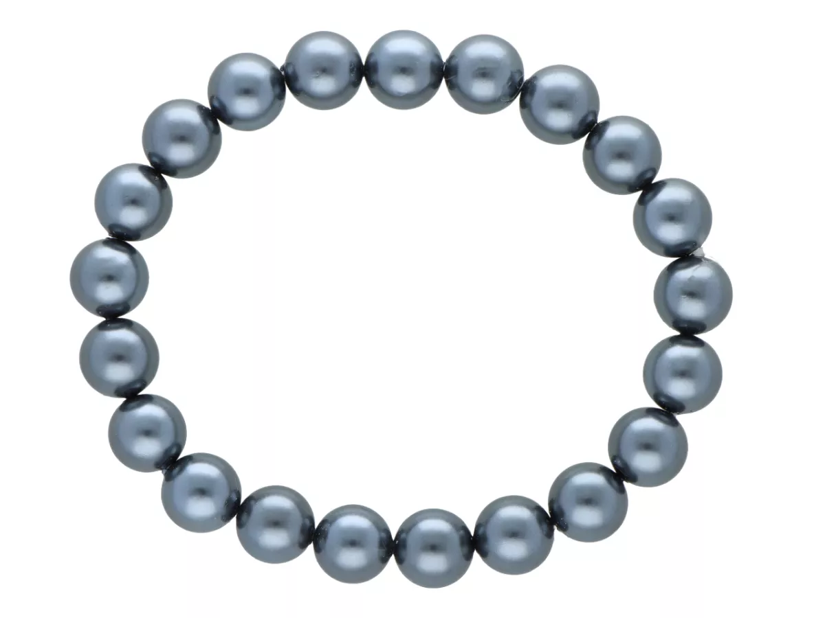 R2R86 BRANSOLETKA PERŁA MAJORKA 8,5 mm NA GUMCE