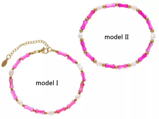 R4M06 BRANSOLETKA MASA PERŁOWA PERŁA NATURALNA