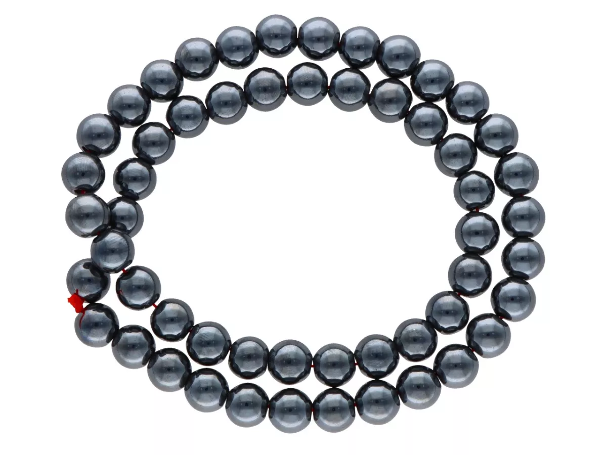 K5A05 HEMATYT KULE 8 mm - 1 SZNUR